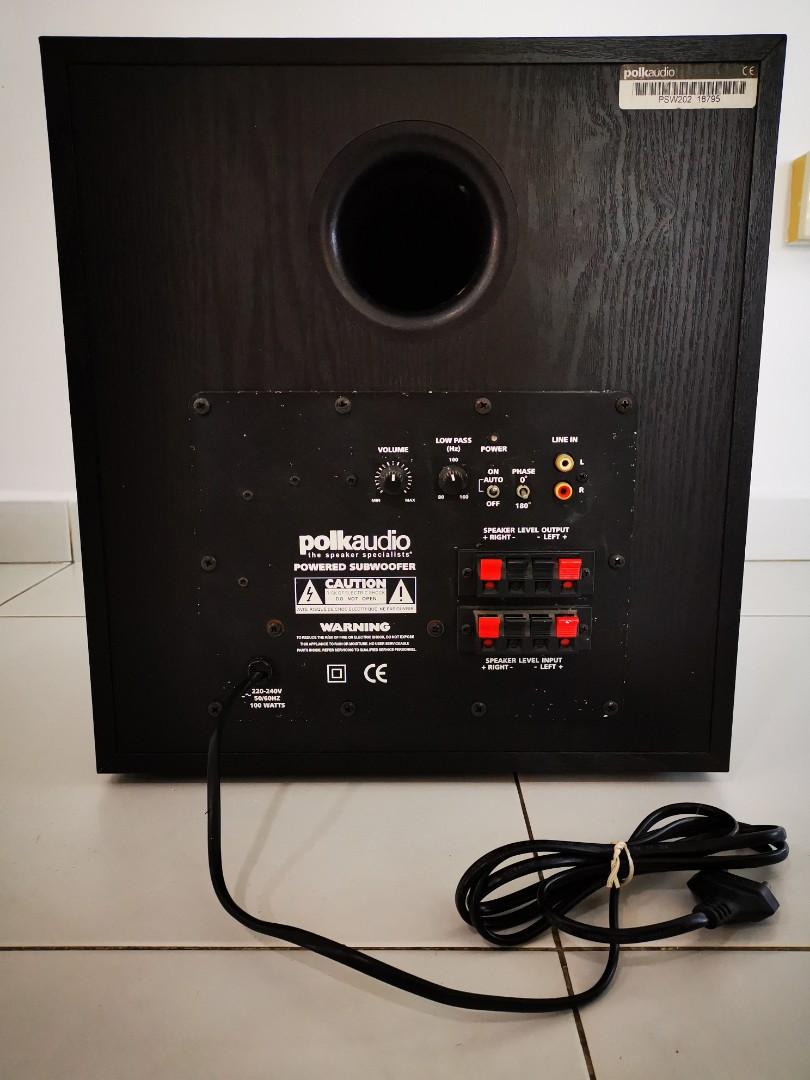 Polkaudio Subwoofer PSW202 Audio Soundbars Speakers