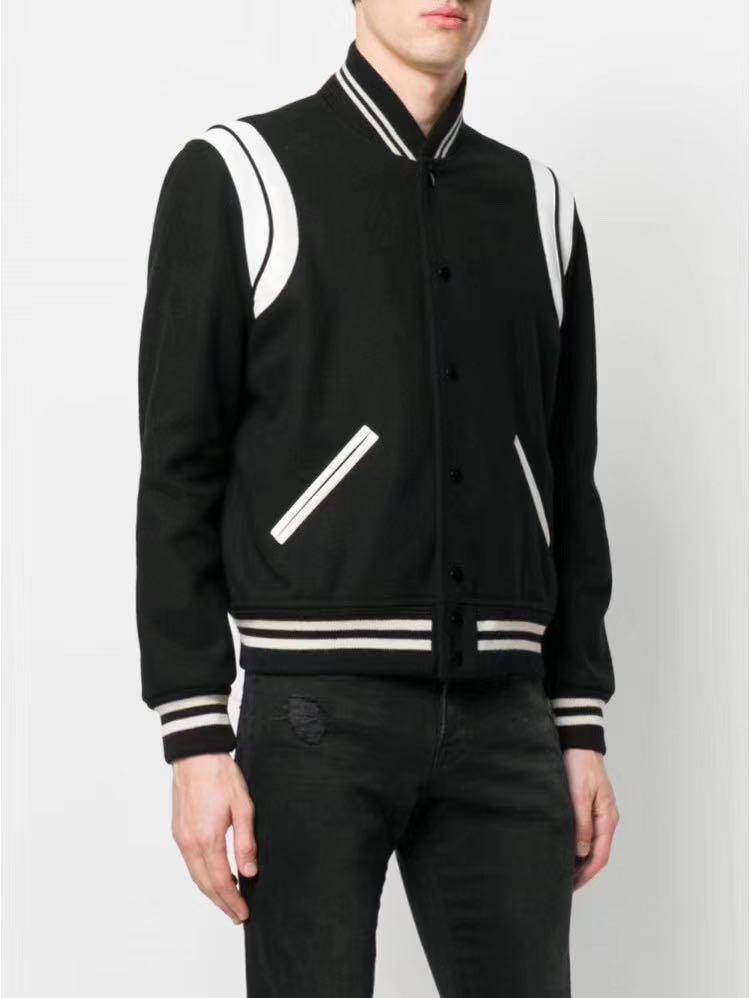 Saint laurent baseball jacket sales