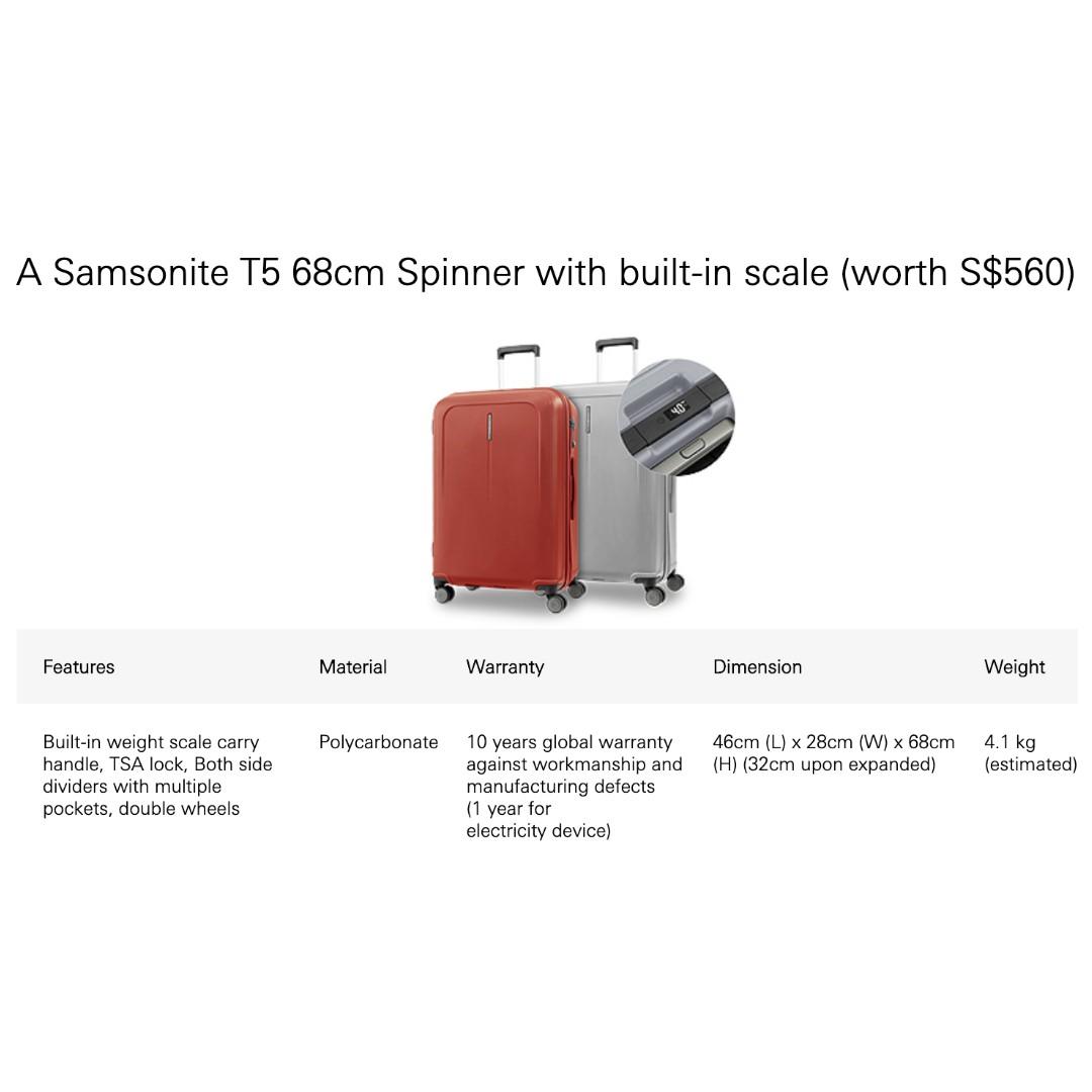 samsonite t5 spinner 68cm