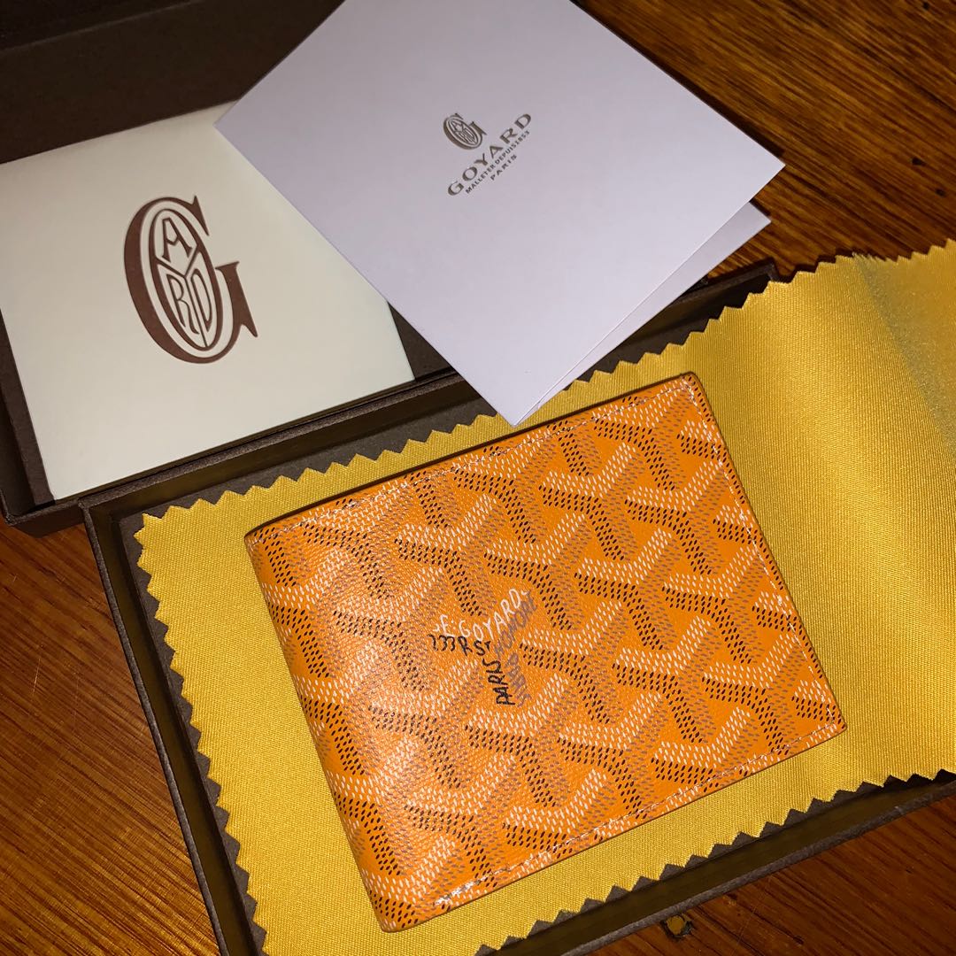 goyard wallet yellow