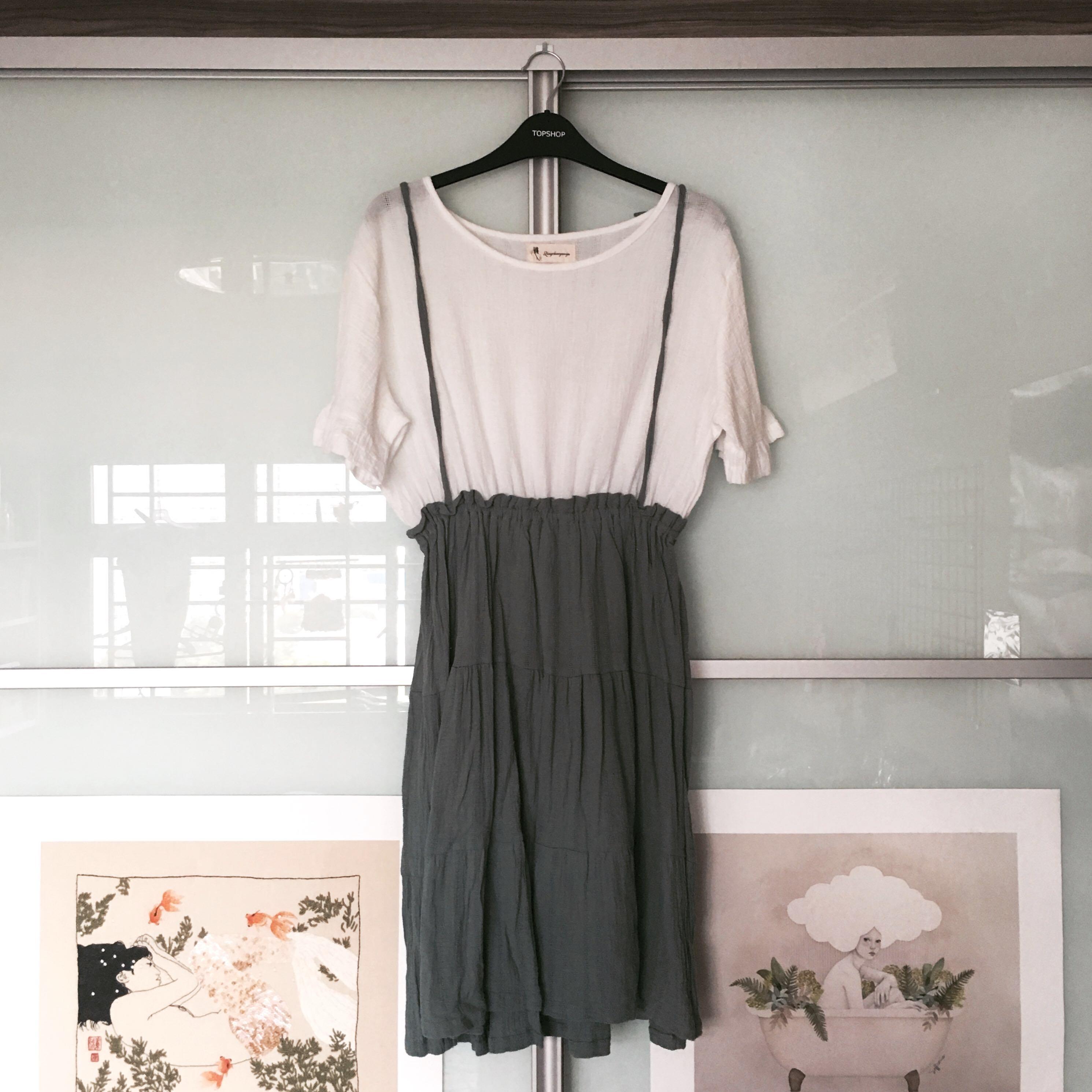Style Mock Two-Piece Jumper Dress 