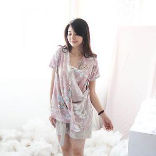 #1111special Top in Mauve Print