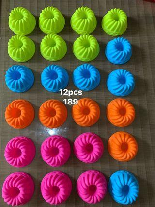 3D muffin silicon mold 12pcs