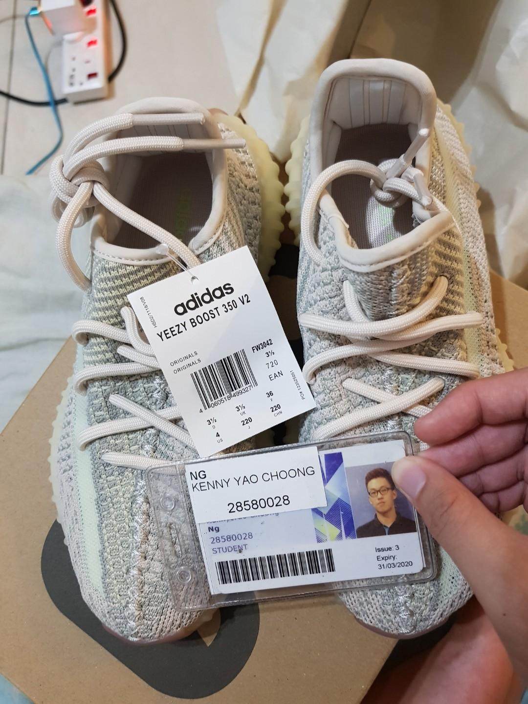 Adidas Yeezy Citrin UK3.5