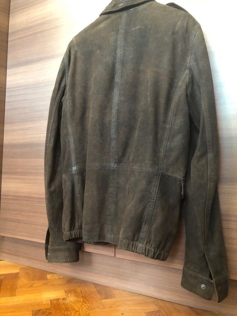 All saints clearance suede leather jacket