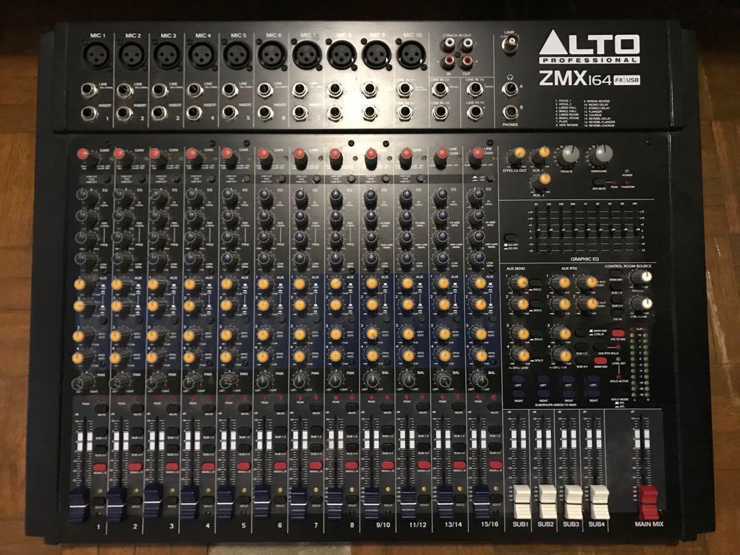 Alto Zmx164 Fx Usb 16 Channel Professional Compact Mixing Console