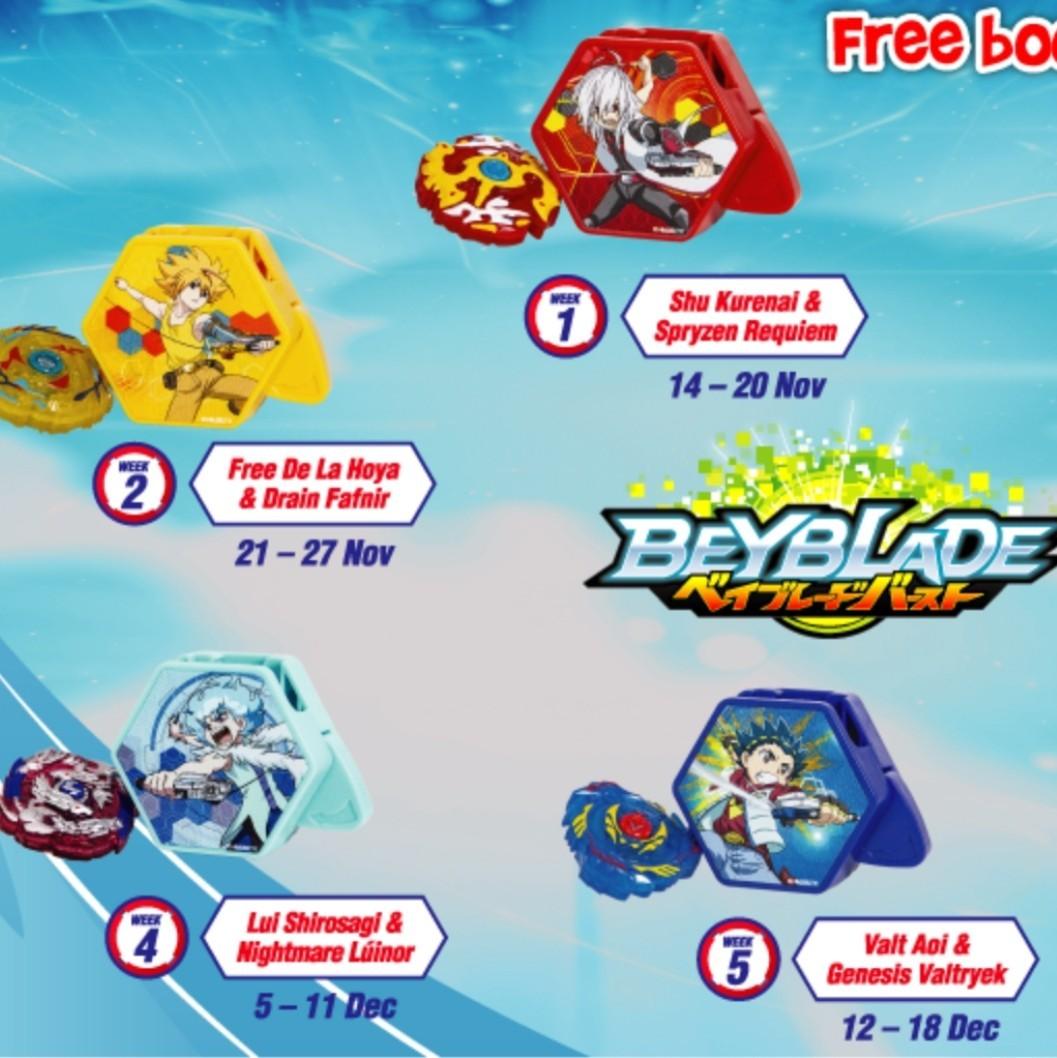 Beyblade Shu Kurenai & Spryzen Requiem McDonald's Happy Meal Toy ...
