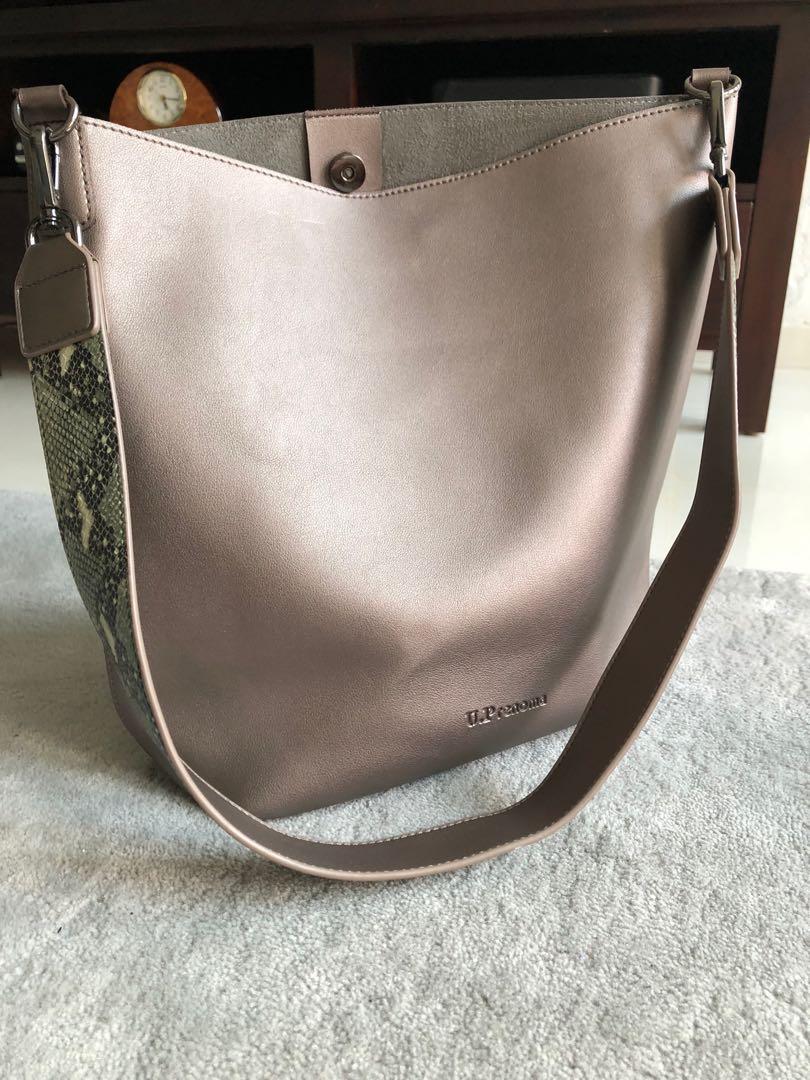 bronze leather bag