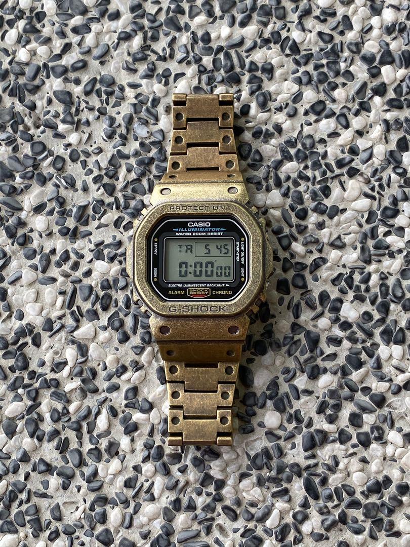 Gold metal g shock best sale