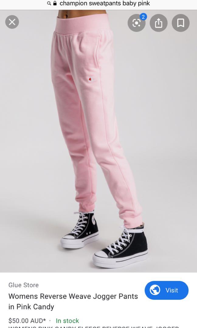 champion sweatpants pink