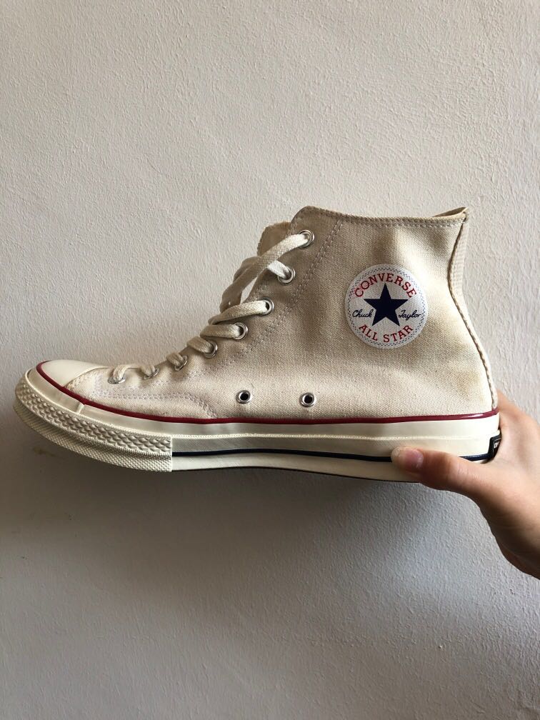 converse high cut cream