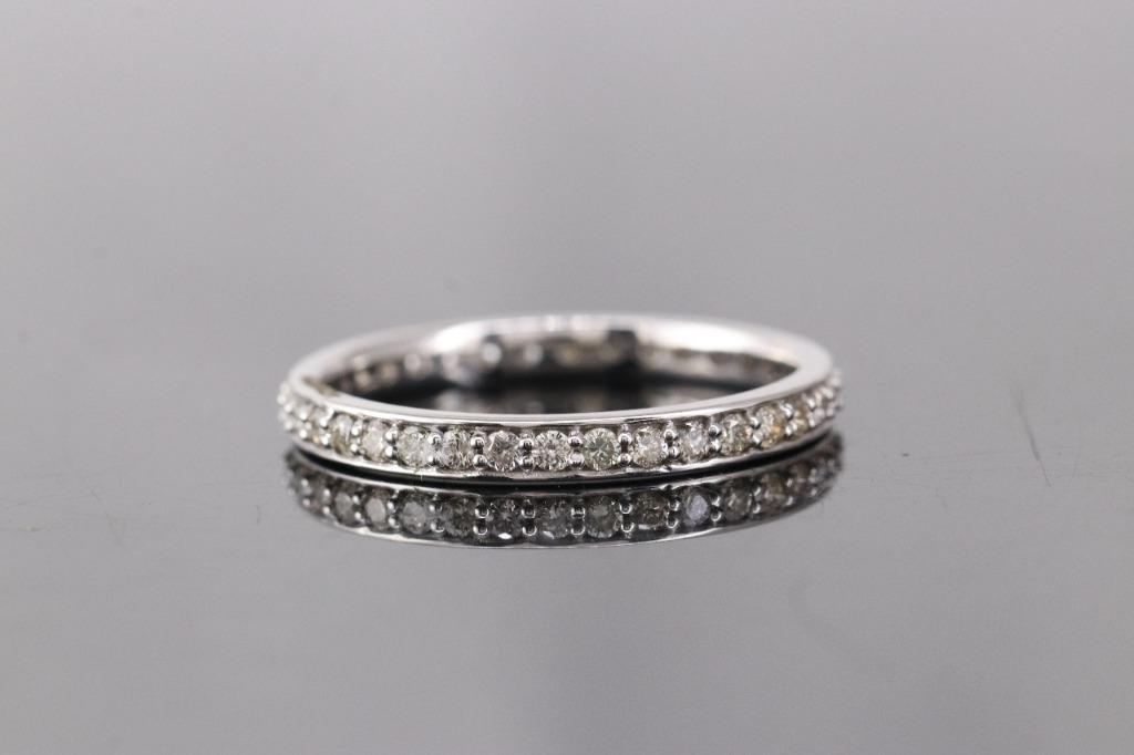 Eternity ring (Category: Necklaces) located in Melaka Tengah. Submitted by nicenicestuff (Listing ID 262893333, Image 1). Description: 10k white gold; approximately 0.5 carats real diamonds. Custom order. Via courier / registered post..