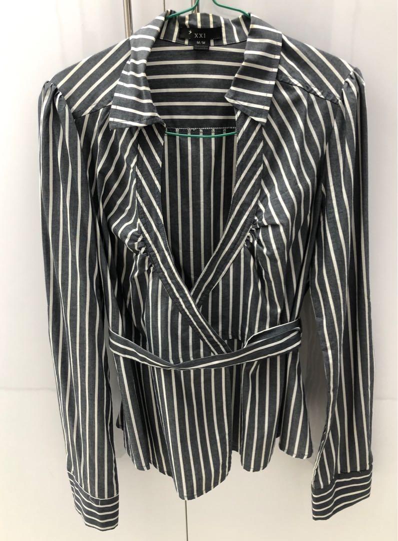 white wrap blouse long sleeve