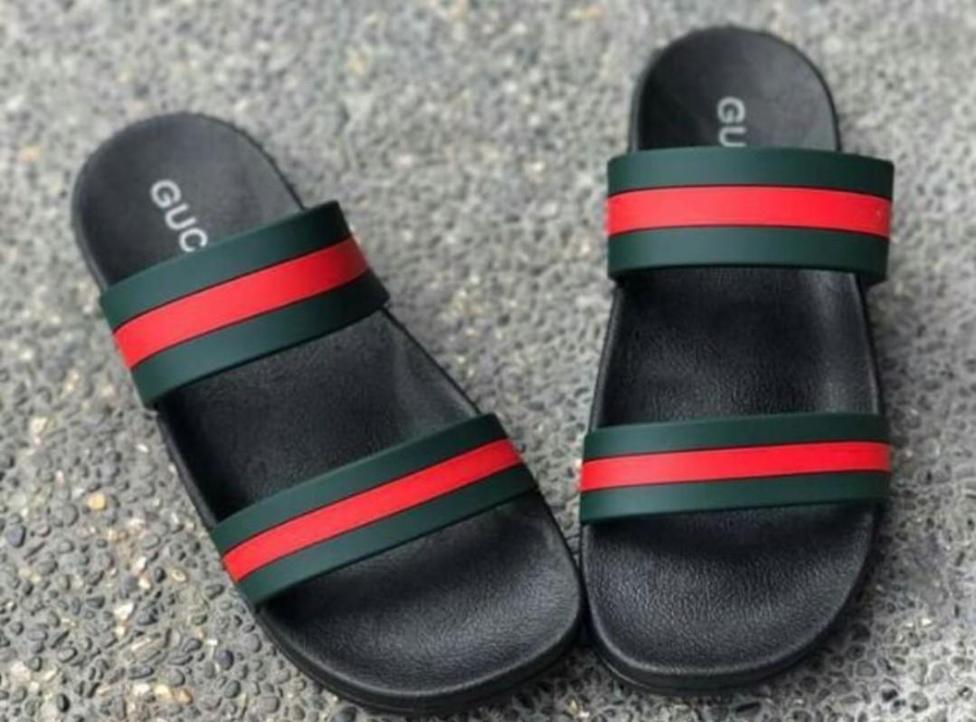 gucci 2 strap sandals