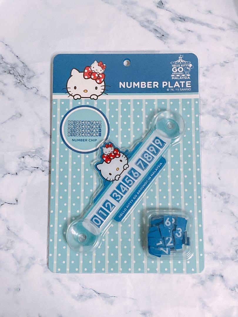 Hello kitty number plate, Hobbies & Toys, Toys & Games on Carousell