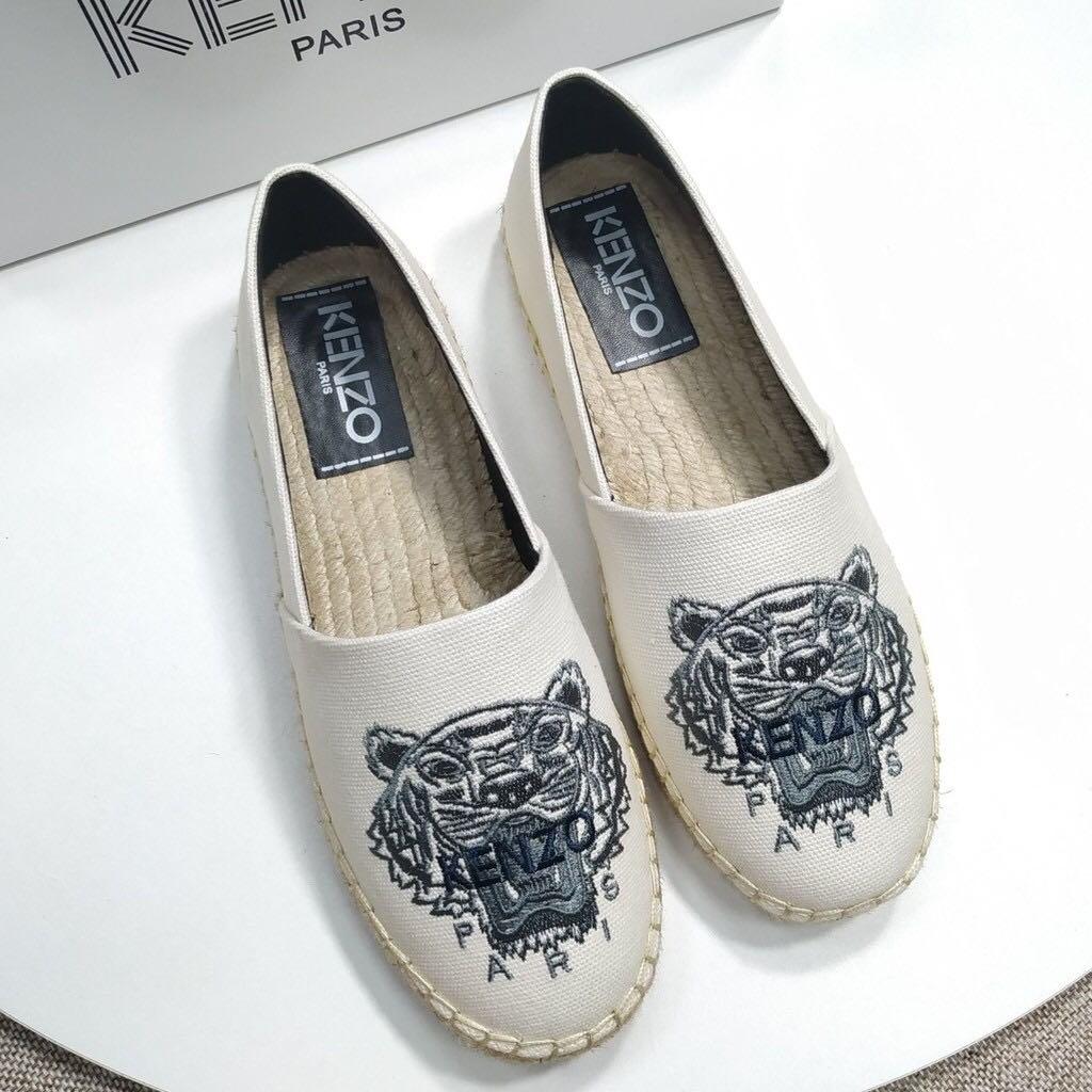 Kenzo Tiger Espadrilles White Barang Mewah Pakaian di Carousell
