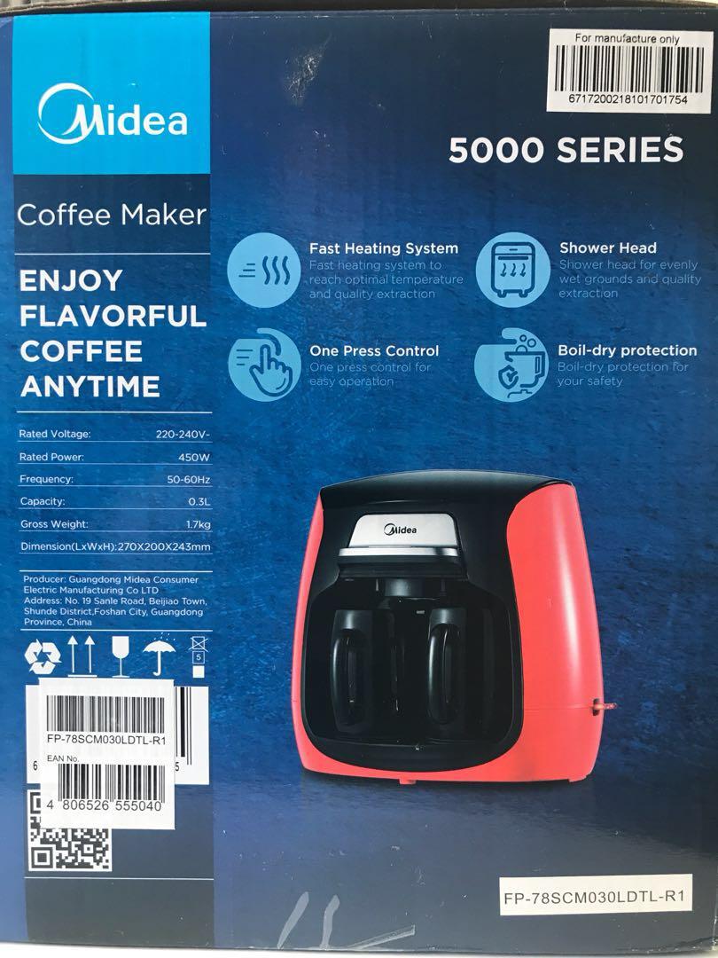 Midea Coffee Maker 2 Cups Series 5000, TV & Home Appliances, Kitchen