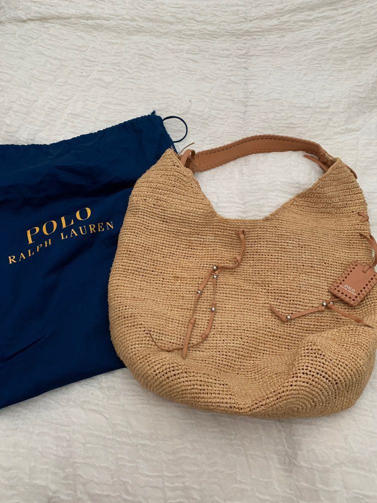 MINT POLO RALPH LAUREN STRAW BAG W LEATHER HANDLES, Women's Fashion, Bags &  Wallets, Tote Bags on Carousell
