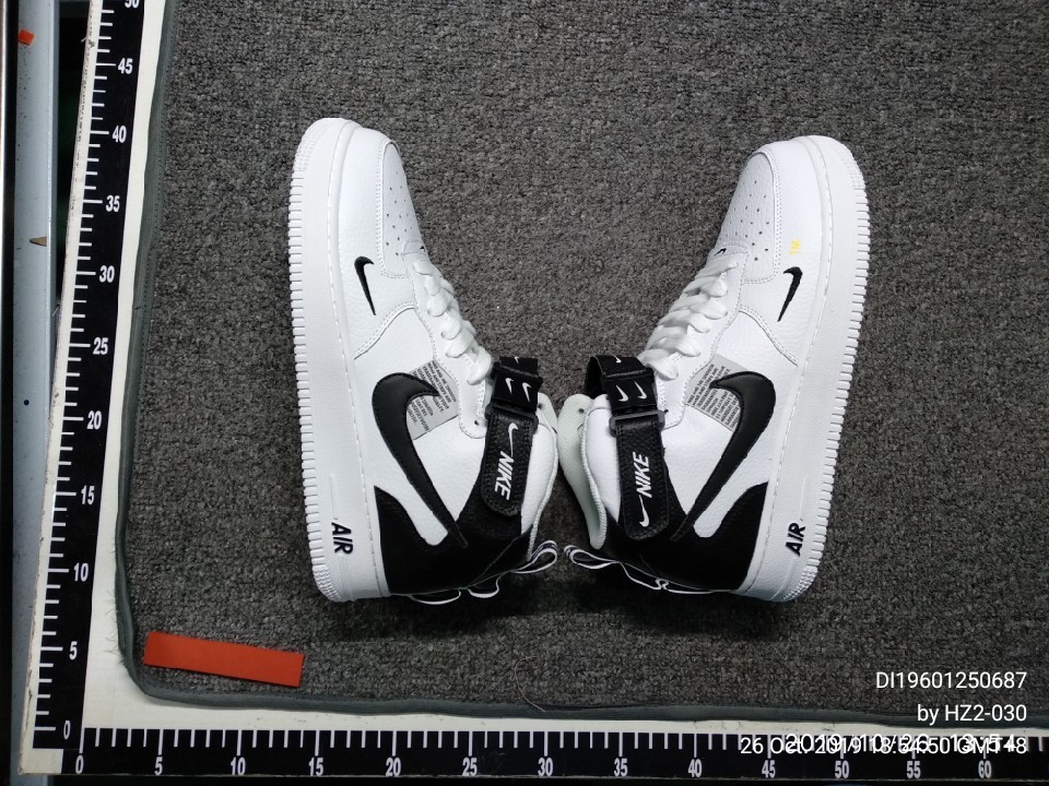 Nike air force 1 sales utility mid white black
