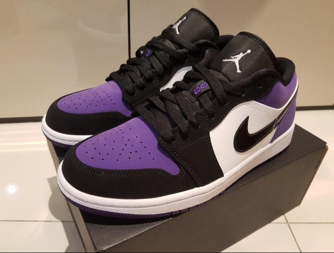 court purple jordan 1 low gs