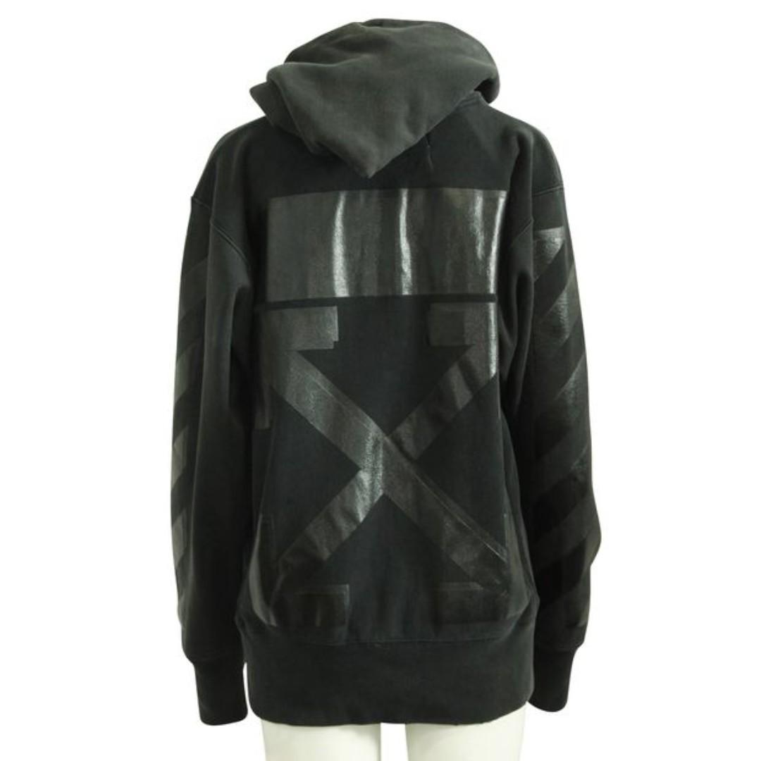 Off white x shop champion black hoodie