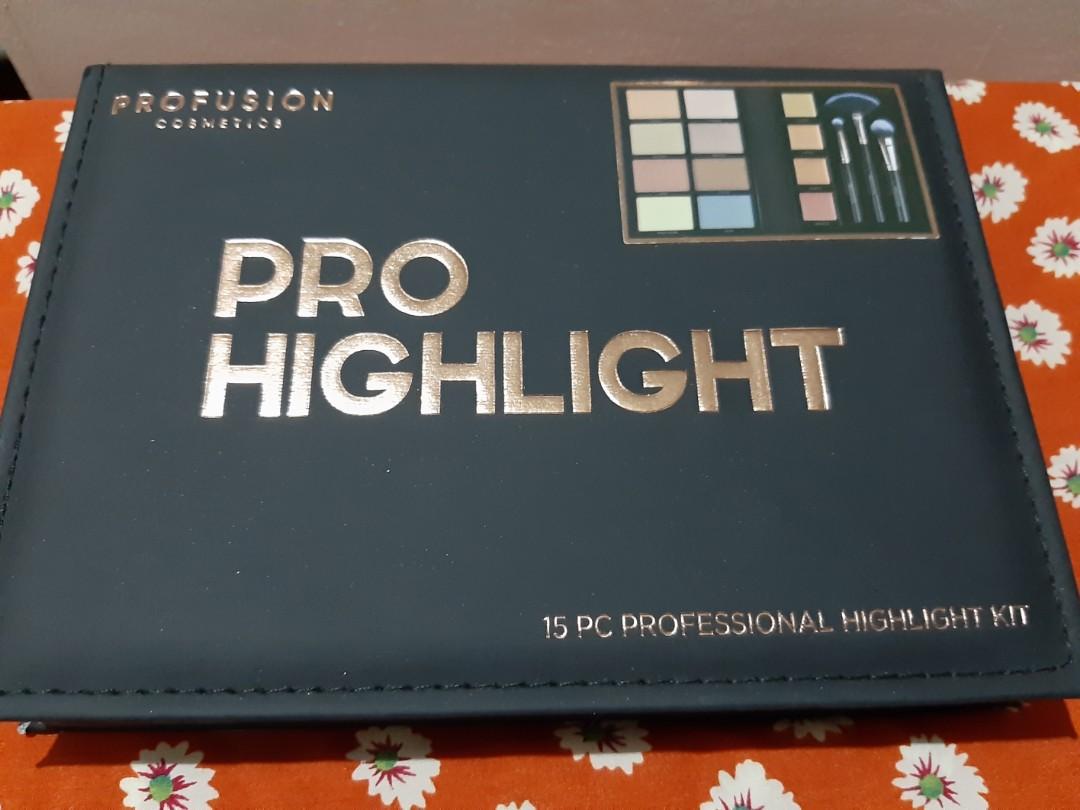 Profusion Cosmetics - Highlighter, blus, brushes (Category: Makeup) located in Manila. Submitted by pear_l (Listing ID 262813421, Image 1). Description: Used 2x only but not abused. Profusion Cosmetics. Add incredible radiance and dimension to your face with this Profusion highlighter kit! Features a variety of luxury highlighters to showcase your favorite features. Ultra-blendable formula diffuses into the skin for long-lasting radiance. Include