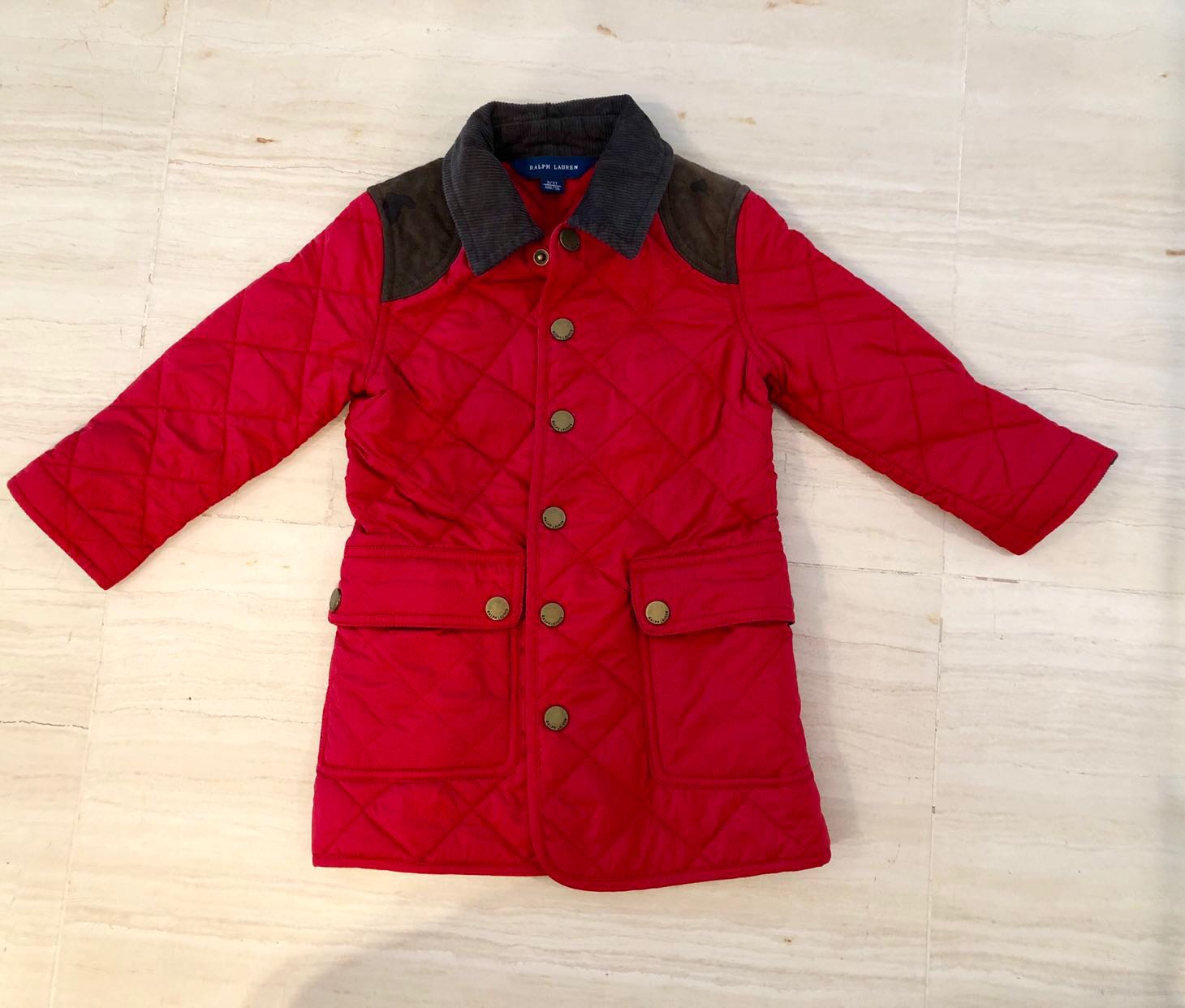 Ralph Lauren kids girls quilted trench coat
