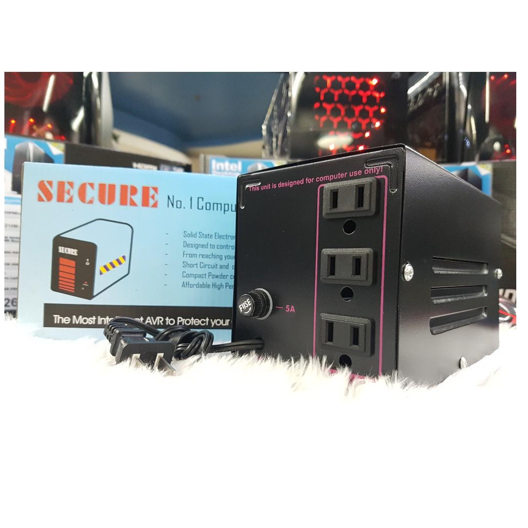 Secure 220V Computer AVR (Category: Computer Parts) located in San Juan City. Submitted by asnie1234 (Listing ID 262878844, Image 1). Description: Specification Model: Secure AVR Automatic Voltage Regulator Solid state electronic device 220V AVR 500 Watts Max Capacity: 50VA Fuse: 5A Socket: 3 x 220V .