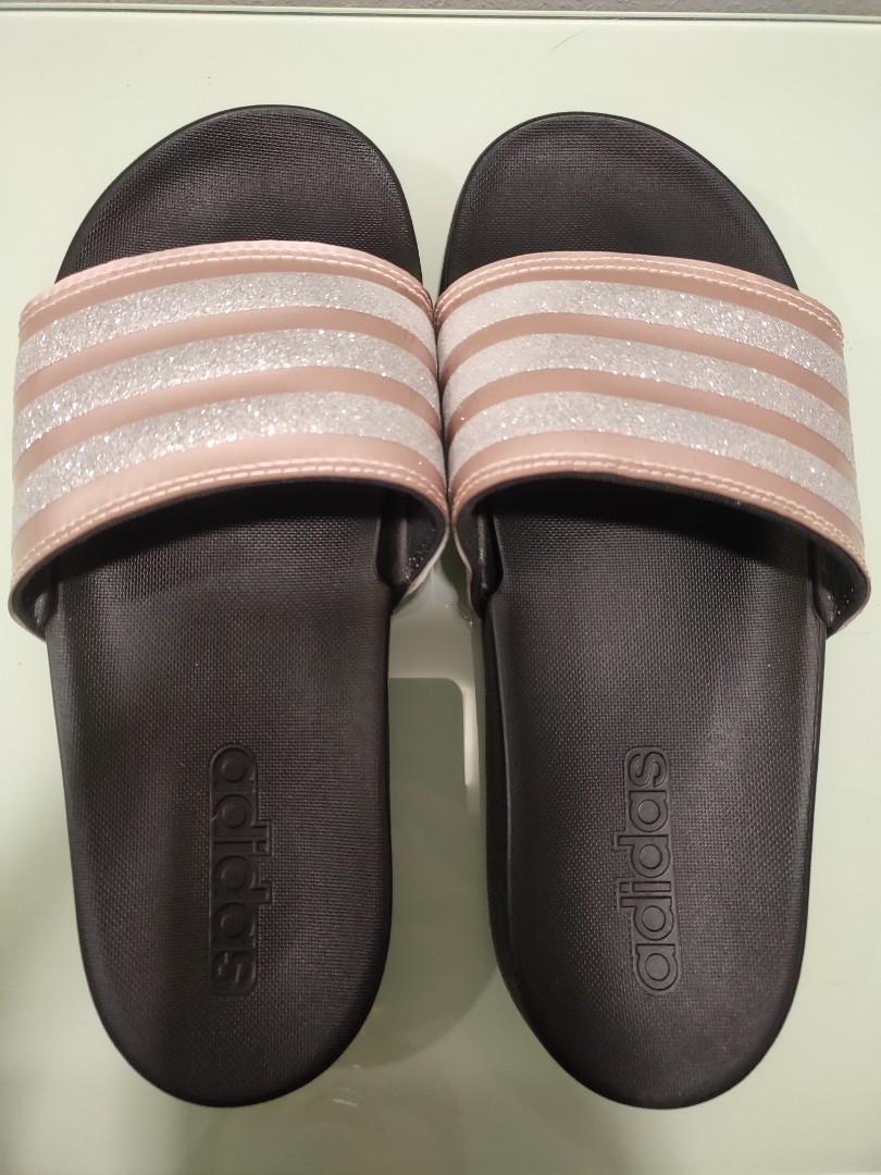 pink adidas slides womens
