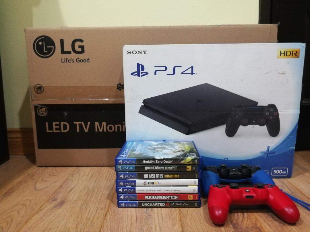 sony ps4 slim 500gb lg tv monitor 24 inch video gaming video game consoles on carousell