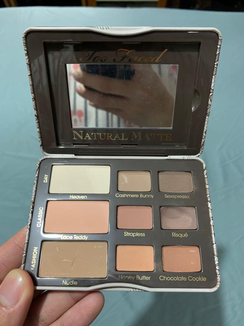 Too Faced Natural Matte Eyeshadow Palette (Category: Makeup) located in Marikina City. Submitted by ernieco (Listing ID 262890826, Image 3). Description: Some pans not yet used Used only on special occasions Authentic. Bought at Sephora US. Hit me up if interested!.