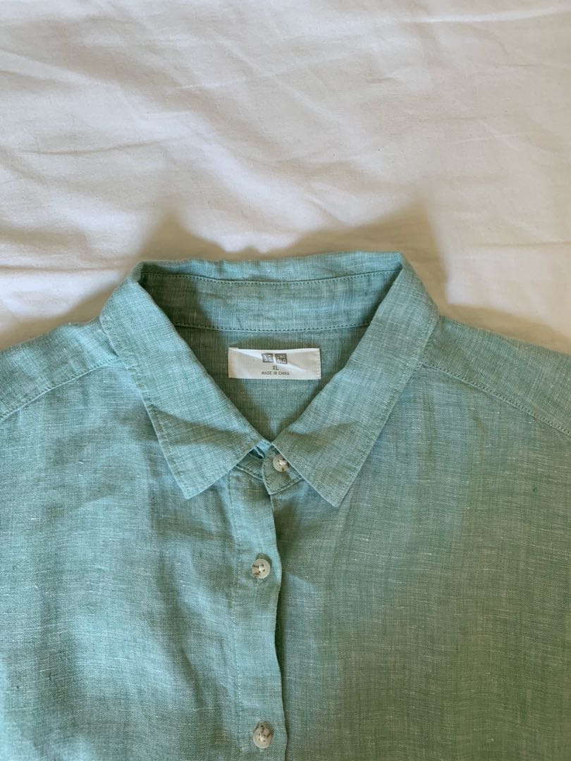 Uniqlo Linen Shirt, Men's Fashion, Tops & Sets, Formal Shirts on Carousell