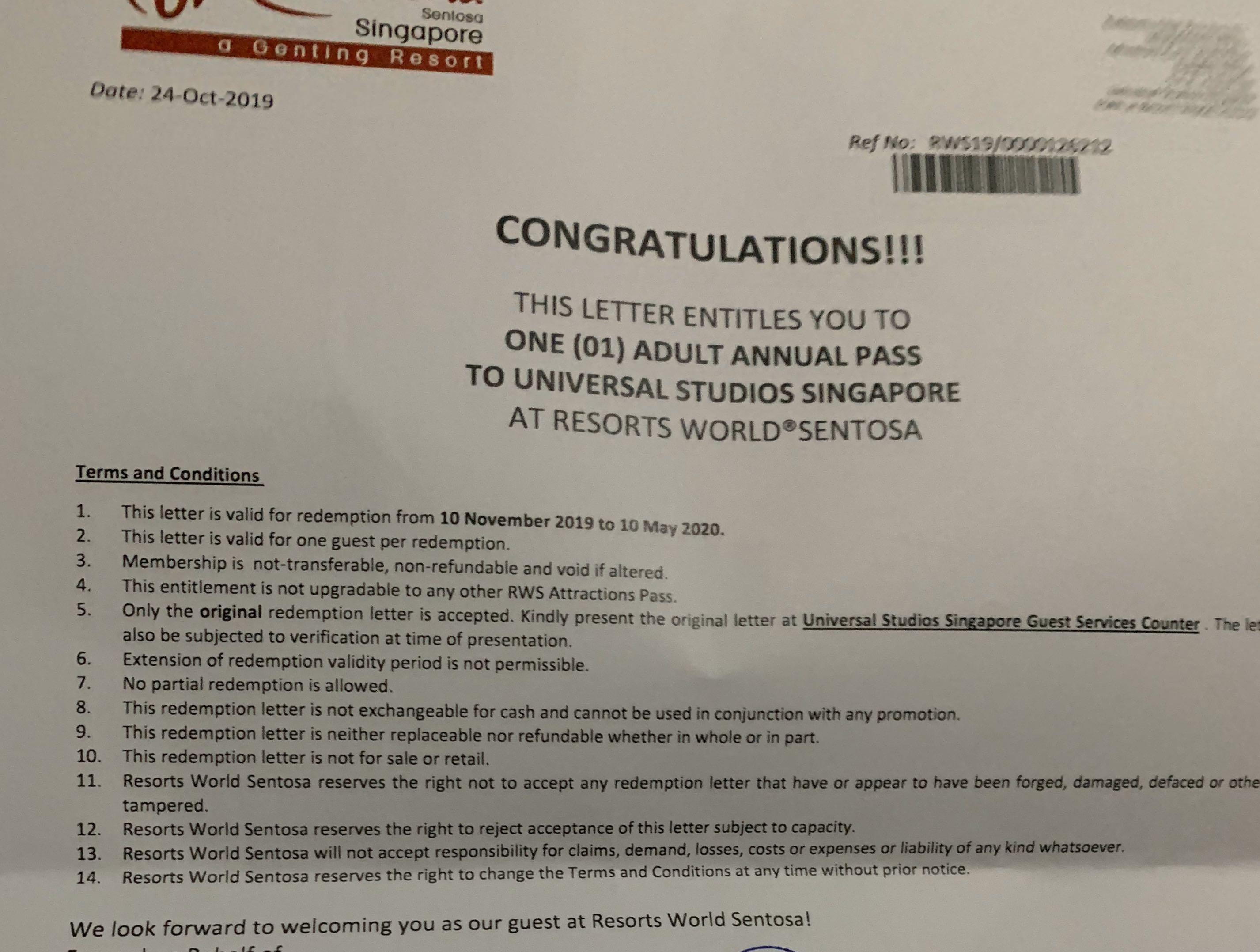 USS ANNUAL PASS, Tickets & Vouchers, Event Tickets on Carousell