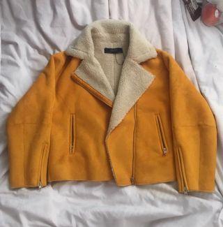 Yellow Suede/Sherpa Jacket