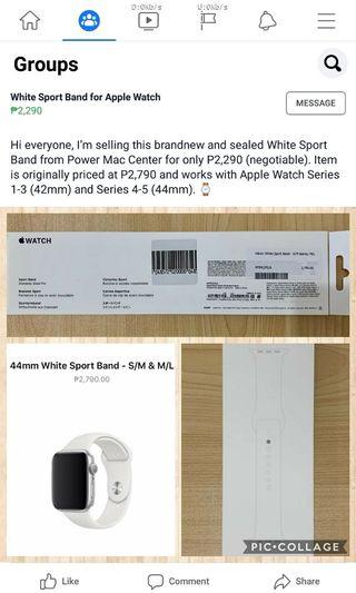 White Sport Band for Apple Watch