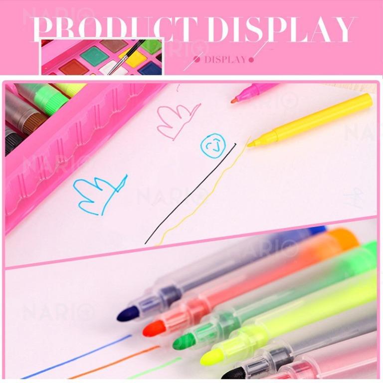 208PCS)Kids Painting Board Pen Colour Crayon Marker Pencil Drawing Art Set