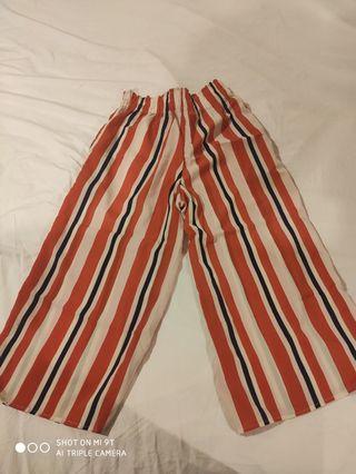 Striped orange cotton on pants