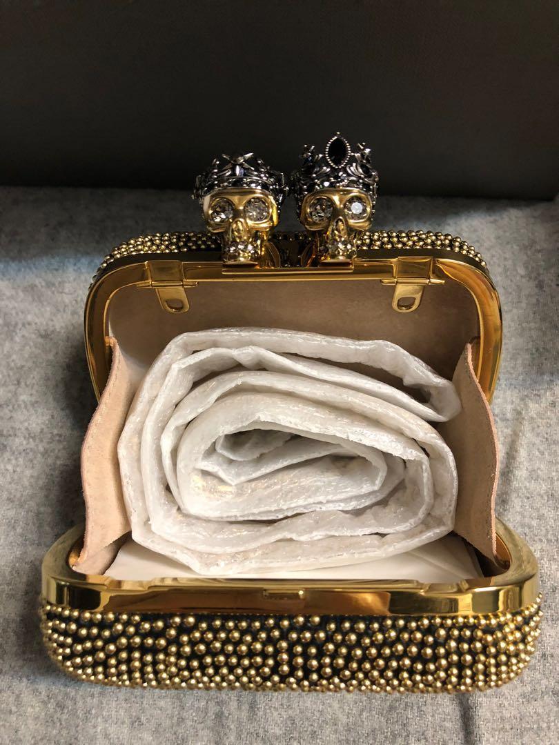 Alexander mcqueen studded clutch sale