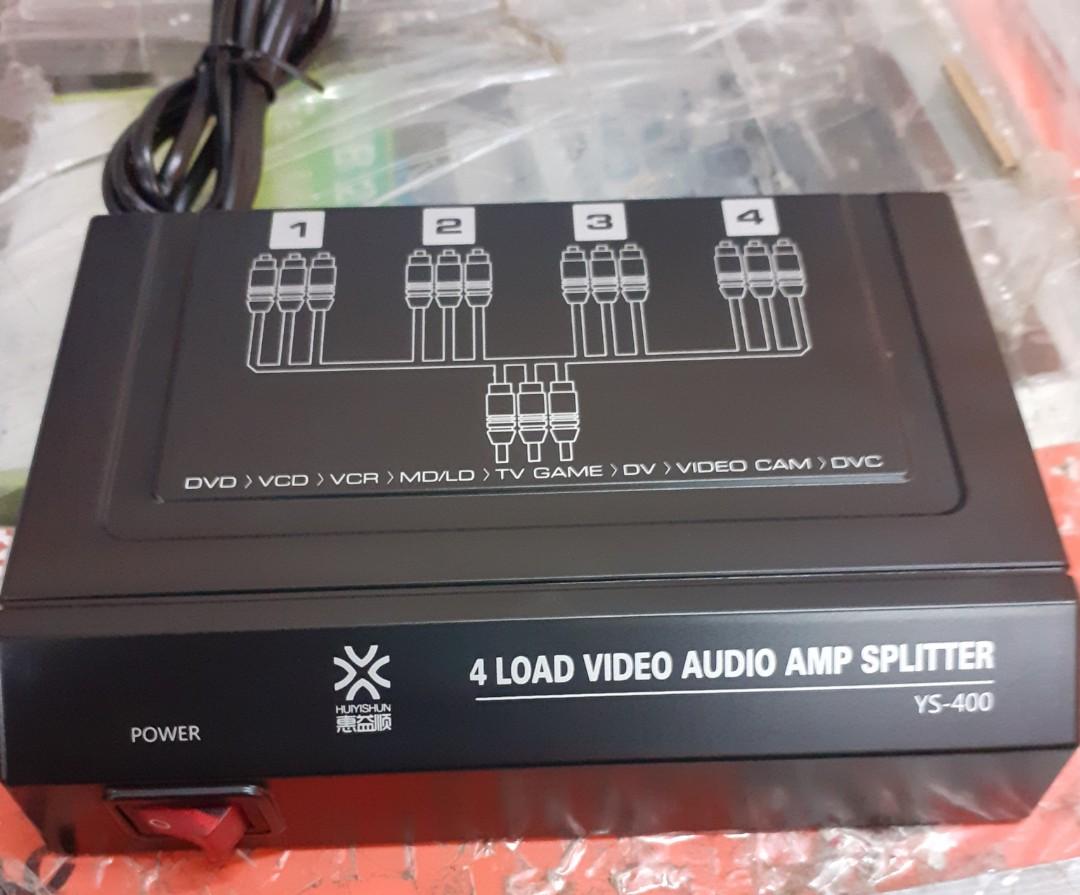 Audio Video Splitter 4-ports (Category: Cables & Adaptors) located in Manila. Submitted by goodviber.corp (Listing ID 263021677, Image 1). Description: .