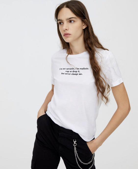 Bershka tshirt (Category: Shirts) located in Cavite. Submitted by tuffluv (Listing ID 263040980, Image 2). Description: .