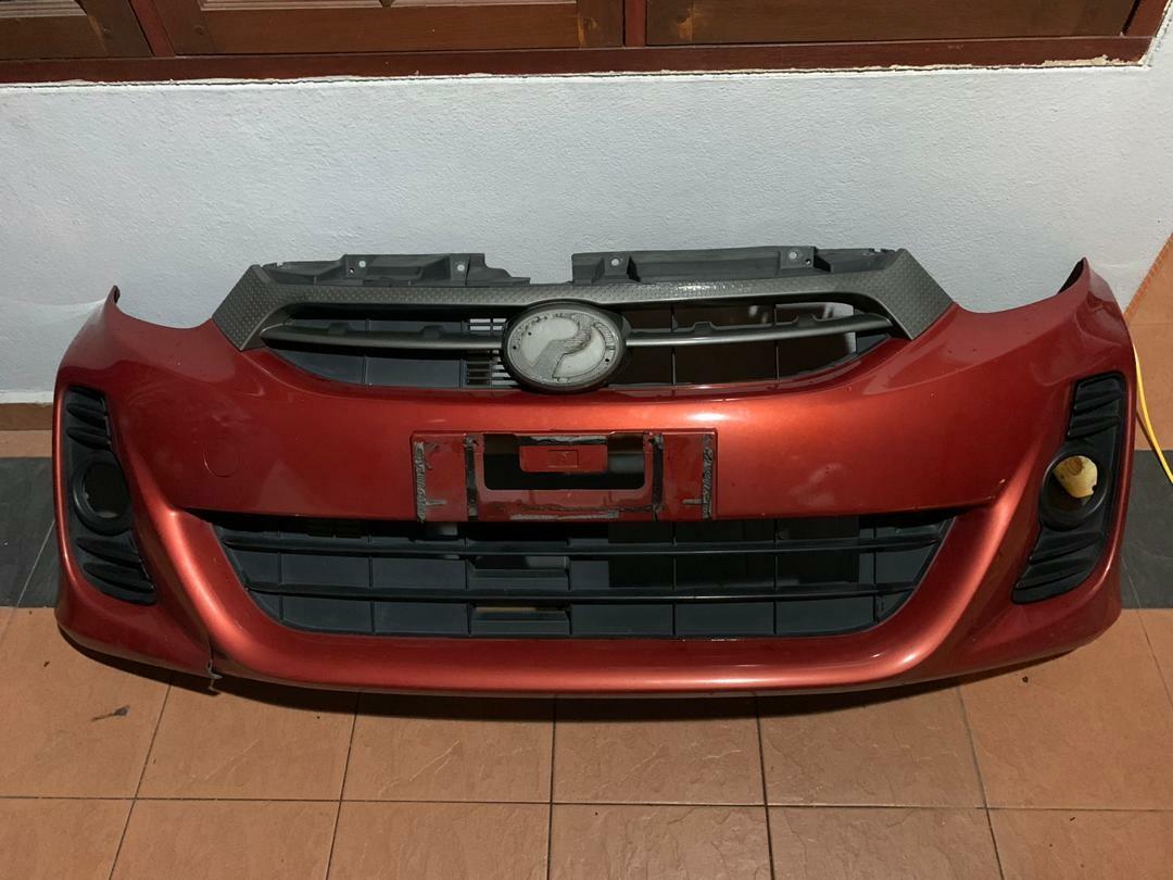 Bumper Myvi Lagi Best Se 2014 Ozzy Orange Original Colour With Foglamp Cover Grill Auto Accessories On Carousell
