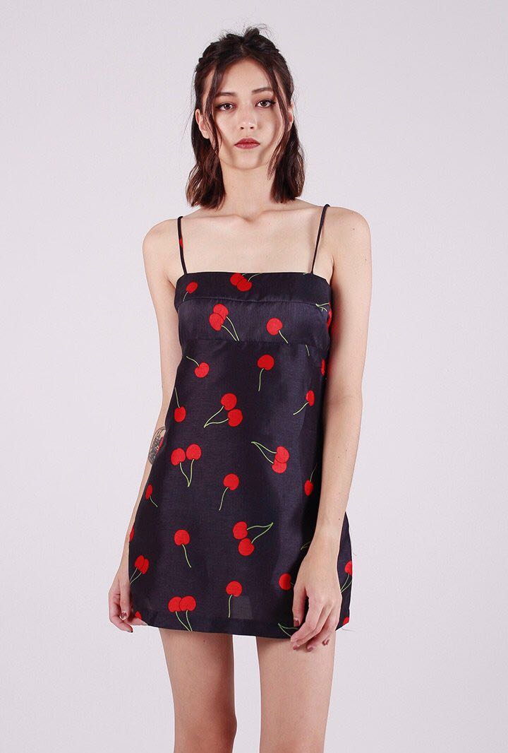 Cherry hotsell slip dress
