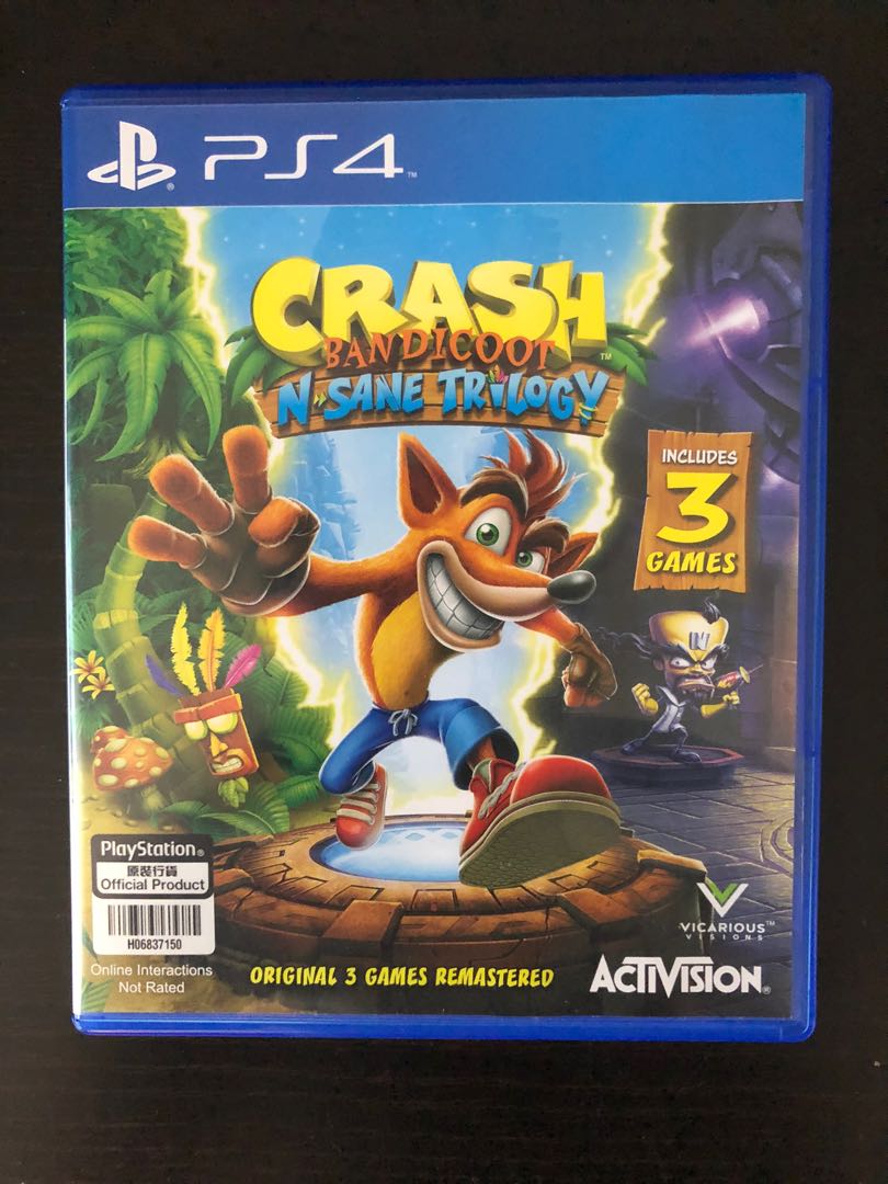 Crash Bandicoot Trilogy PS4, Video Gaming, Video Games, PlayStation on
