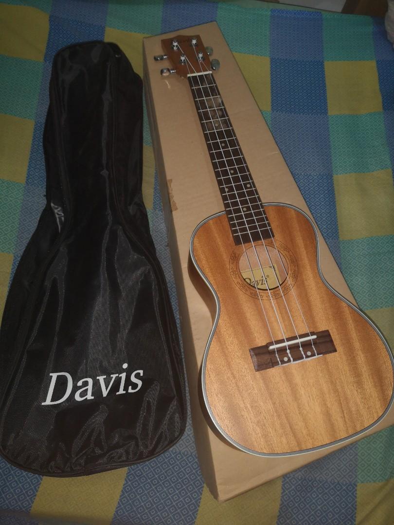 Davis Concert Mahogany Ukulele w/ freebies (Category: Musical Instruments) located in Bacoor. Submitted by zealdragon_5830ea (Listing ID 263061379, Image 2). Description: brand: Davis Fret: 18 Top, Back & Sides: Mahogany Fretboard & Bridge: Rosewood Machine heads: Diecast Size (L x W x H cm): 20 x 7 x 61 Weight: 1 kg included: - soft bag - 1 set jasmine strings - 3 x picks Barely used, almost brand new. original price bought at Php3,000.00 RFS: n