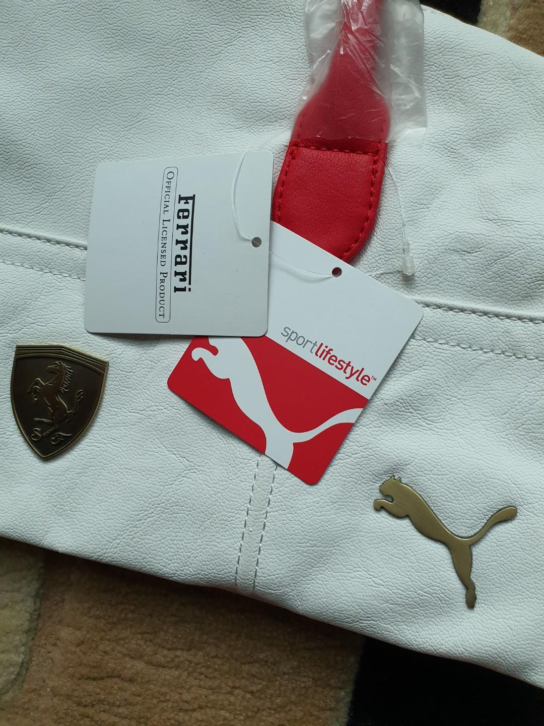 Buy Puma Ferrari LS Handbag (Whisper White and Rosso Corsa) at Amazon.in