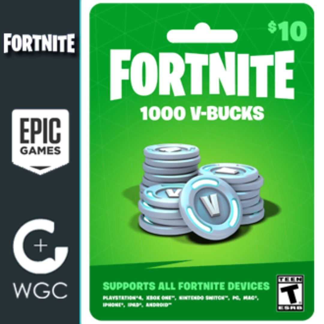 Fortnite 1000 V Bucks Card Digital Code Pc Psn Xbox Nintendo