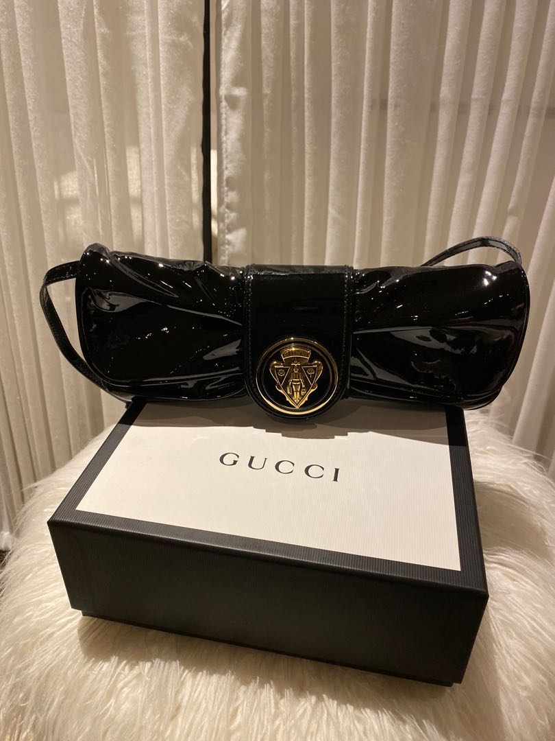 Black clutch gucci online