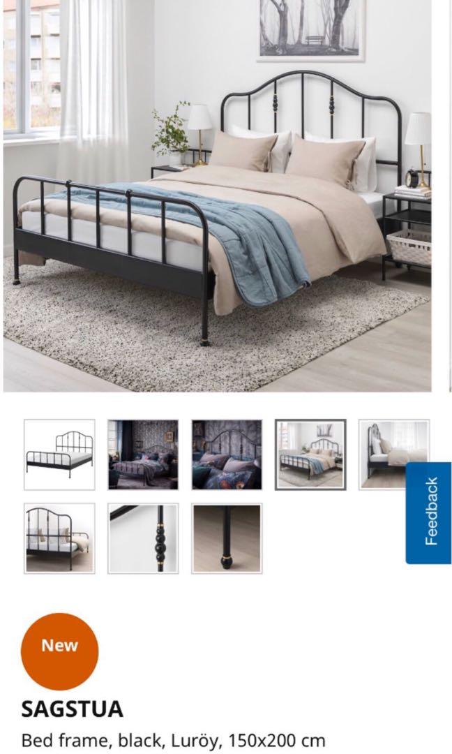 Sagstua bed top frame black