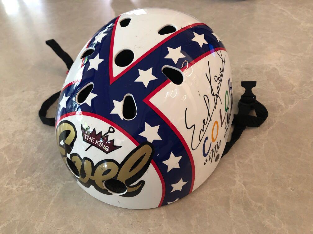 Kiddi Moto Evel Knievel Color Me Lucky Helmet Sports Equipment Sports Games Water Sports on Carousell
