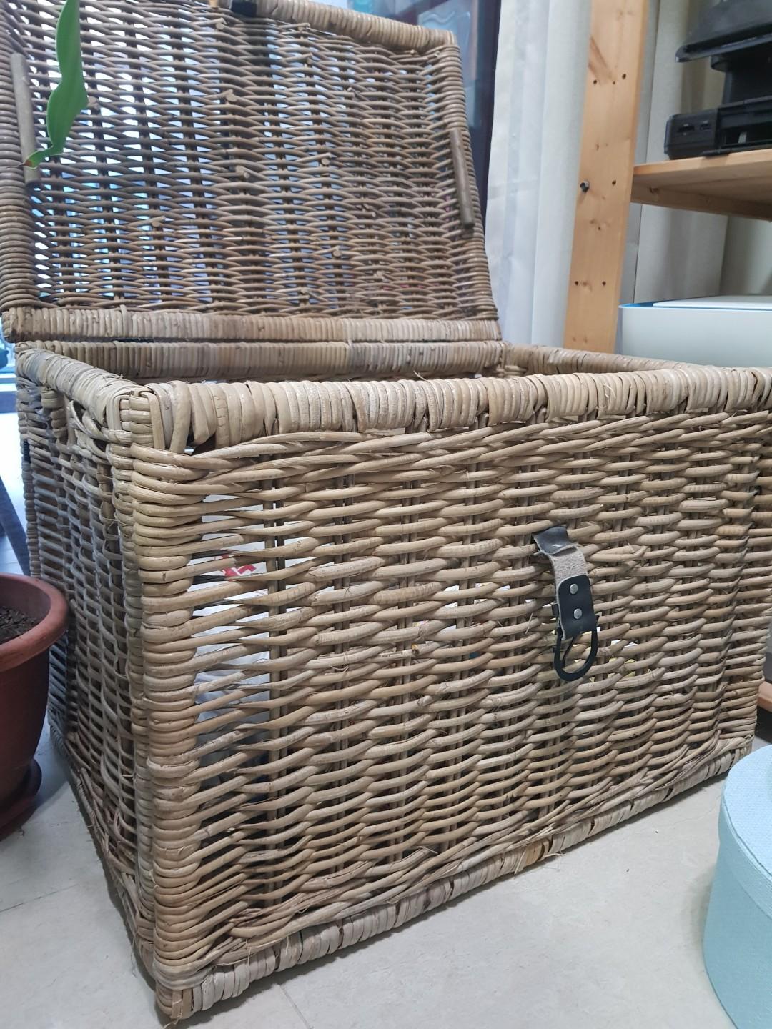 Large Storrage Cane Chest, Furniture & Home Living, Furniture, Other Home Furniture on Carousell